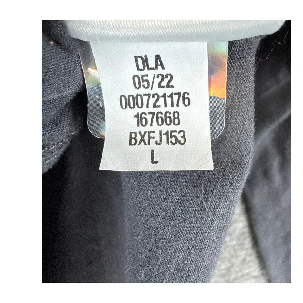 The North Face Long Sleeve T-Shirt Boys Large Black Faded Graphic Logo Tee Warm